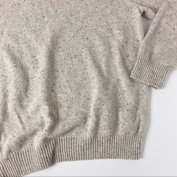 TRICOTS ST RAPHAEL Quarter Zip Striped Mock neck Speckled Pullover Sweater XL - Picture 9 of 13